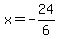 x=-24%2F6