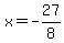 x=-27%2F8