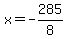 x=-285%2F8