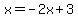 x=-2x%2B3