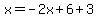 x=-2x%2B6%2B3