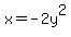 x=-2y%5E2