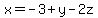 x=-3%2By-2z