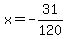 x=-31%2F120