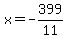 x=-399%2F11