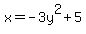 x=-3y%5E2%2B5