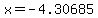 x=-4.30685