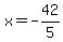x=-42%2F5