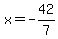 x=-42%2F7