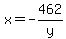 x=-462%2Fy