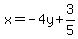x=-4y%2B3%2F5