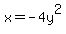 x=-4y%5E2