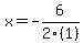 x=-6%2F2%281%29