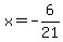 x=-6%2F21
