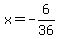 x=-6%2F36