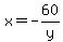 x=-60%2Fy