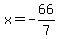 x=-66%2F7
