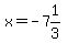 x=-7%261%2F3