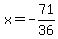 x=-71%2F36