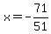 x=-71%2F51