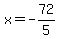 x=-72%2F5