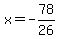 x=-78%2F26