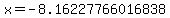 x=-8.16227766016838