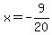 x=-9%2F20