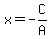 x=-C%2FA
