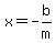 x=-b%2Fm