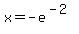 x=-e%5E%28-2%29