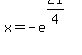 x=-e%5E%2821%2F4%29