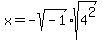 x=-sqrt%28-1%29%2Asqrt%284%5E2%29