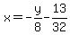 x=-y%2F8-13%2F32