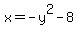 x=-y%5E2-8