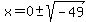 x=0%2B-+sqrt%28-49%29