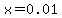 x=0.01