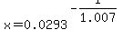 x=0.0293%5E%28-1%2F1.007%29