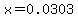 x=0.0303