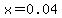 x=0.04