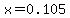 x=0.105