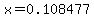 x=0.108477