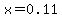 x=0.11