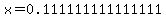 x=0.111111111111111