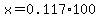 x=0.117%2A100