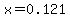 x=0.121