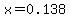 x=0.138