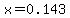 x=0.143