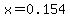 x=0.154