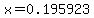 x=0.195923
